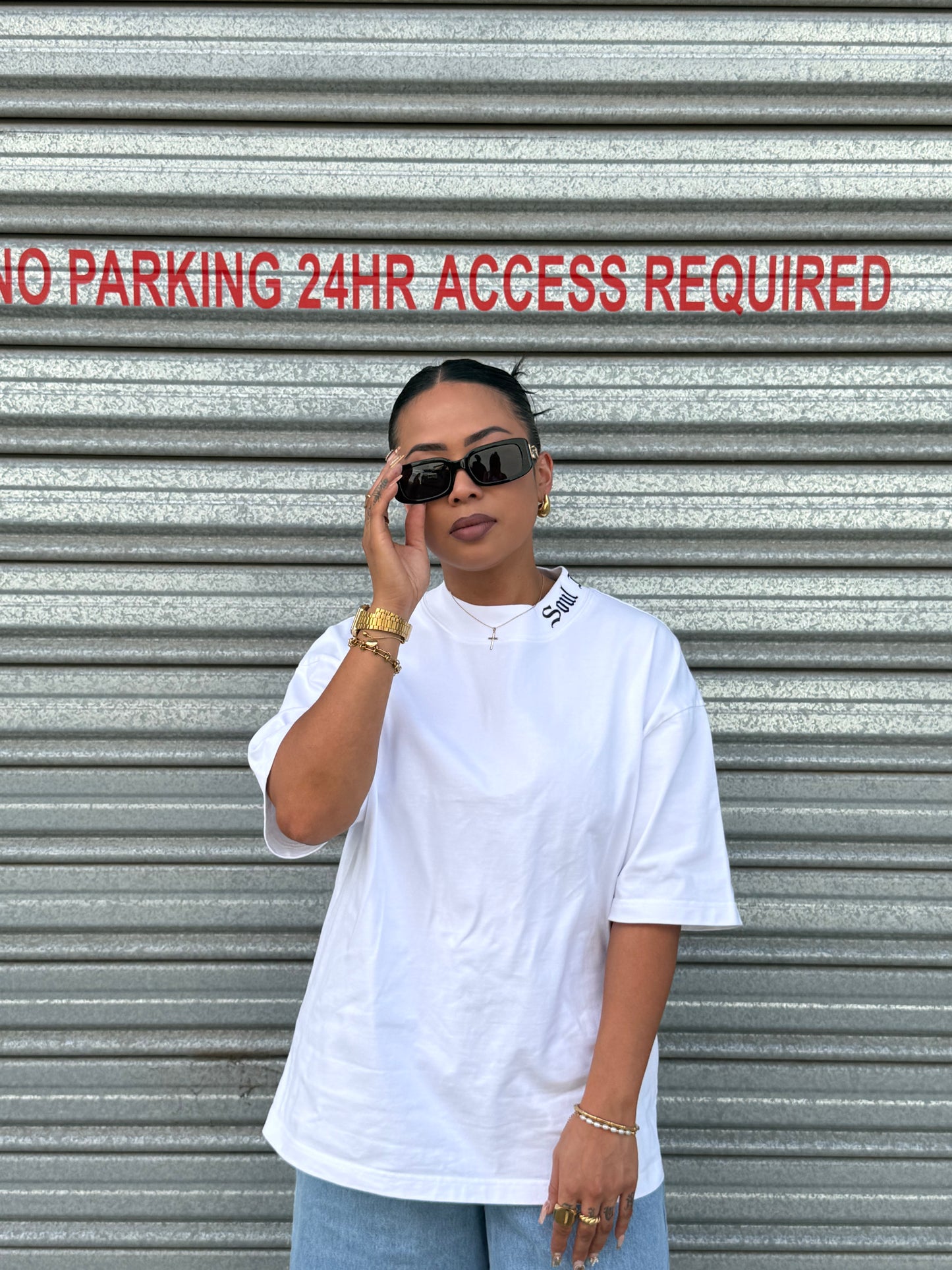 KIKO MOCK NECK OVERSIZED TEE