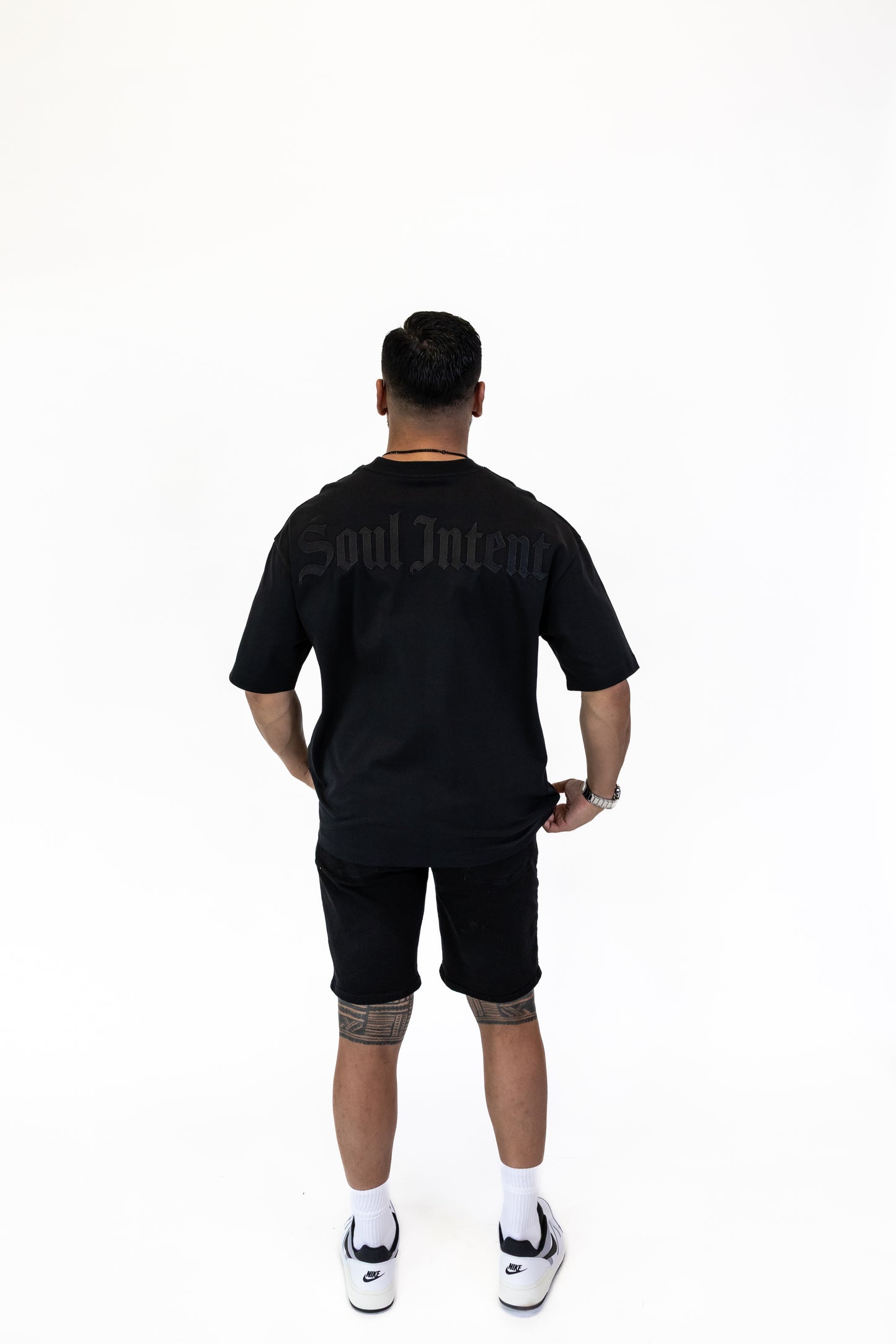 THE STAN OVERSIZED TEE - BLACK ON BLACK