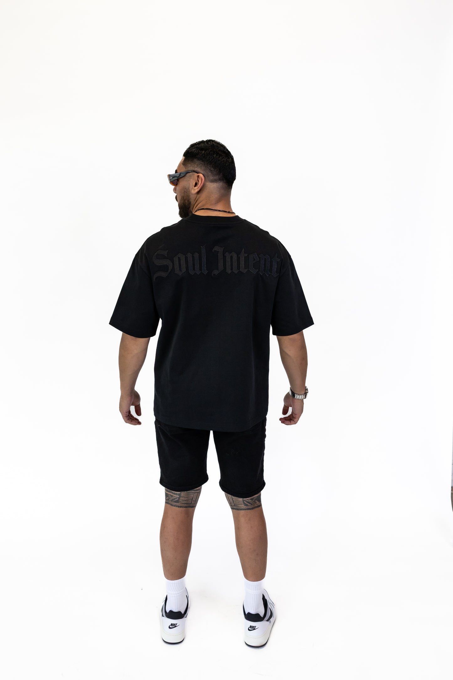 THE STAN OVERSIZED TEE - BLACK ON BLACK