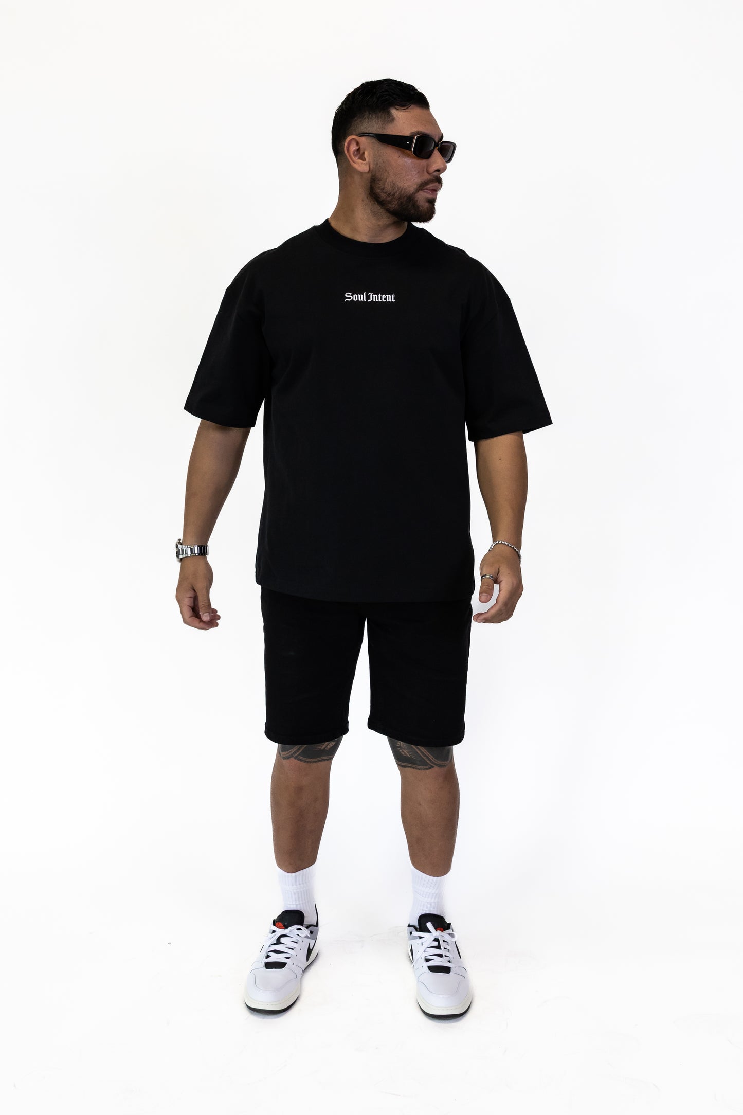 THE STAN OVERSIZED TEE - BLACK AND WHITE