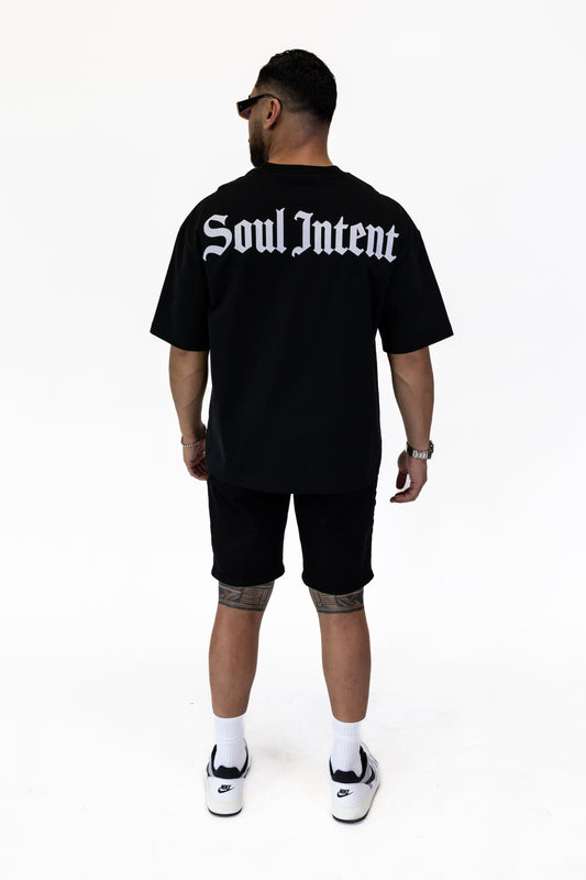 THE STAN OVERSIZED TEE - BLACK AND WHITE
